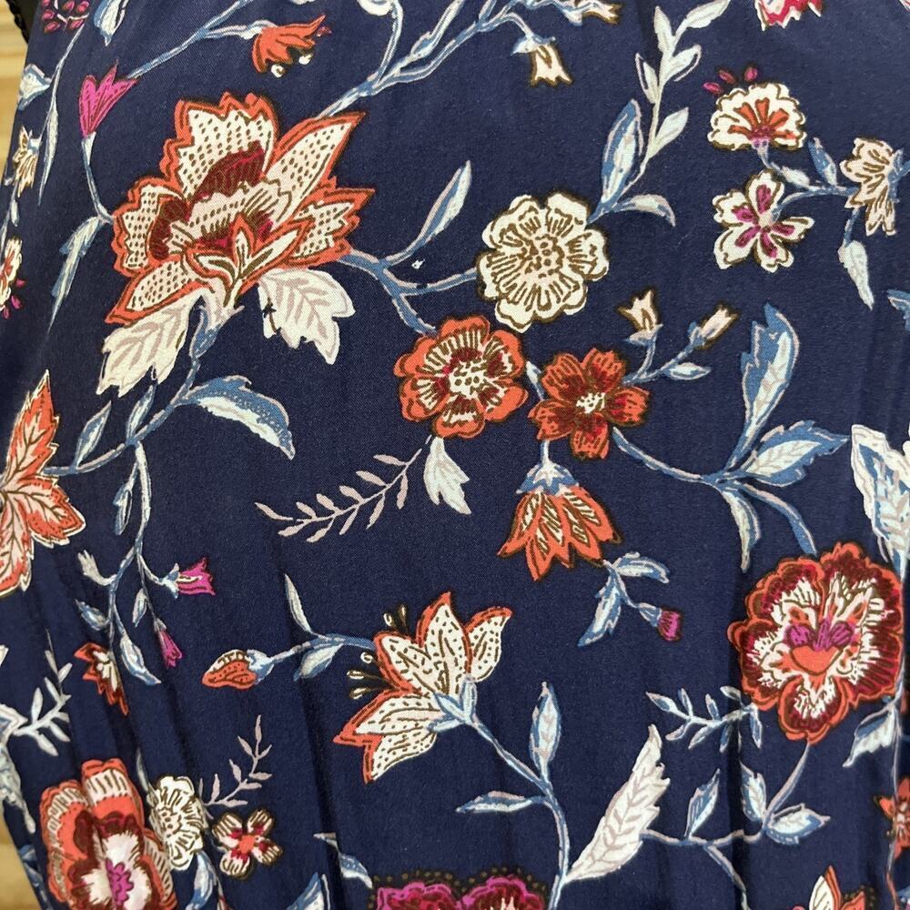 Old Navy Floral Halter Maxi Dress Womens Large Blue Vacation Resort Beach - Picture 8 of 15